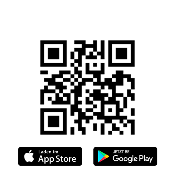 QR Code zur Hop on App im Appstore oder Google Play Store.