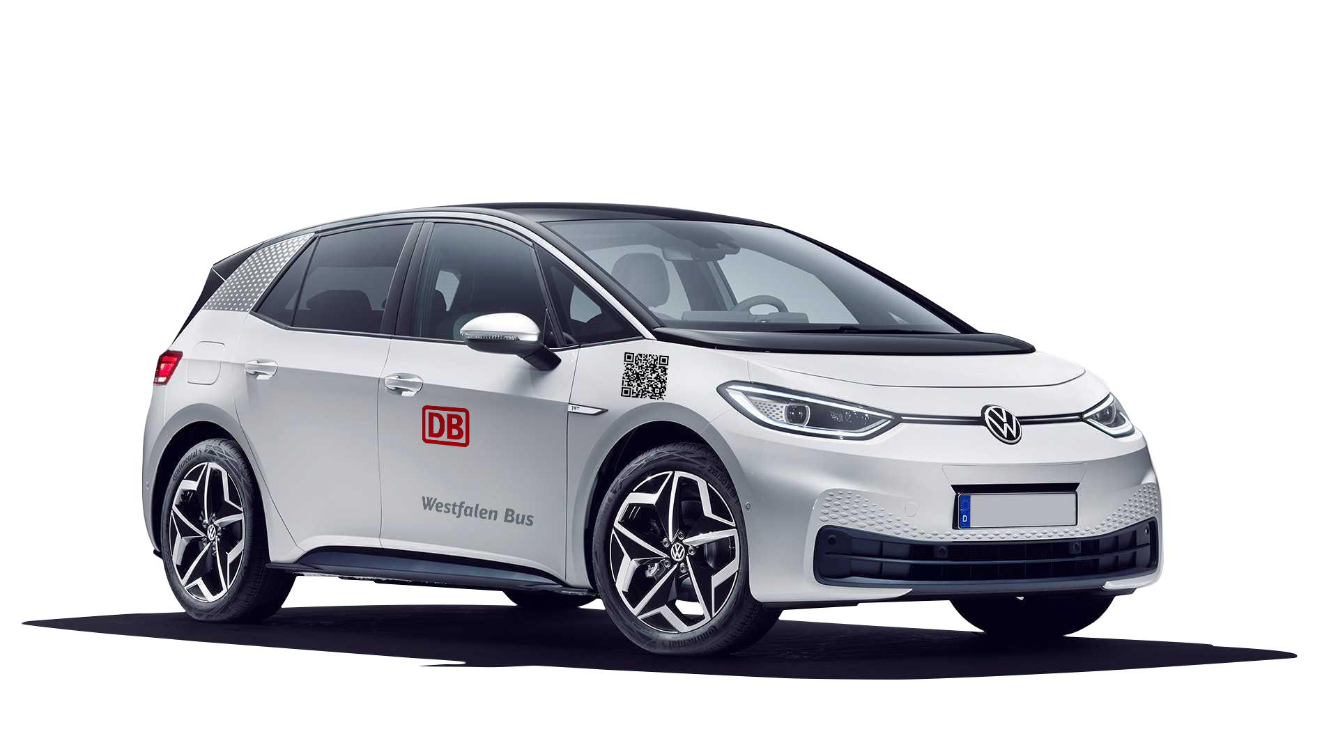 Elektroauto von Westfalen Bus für das DB-eCarsharing-Angebot, bereit für nachhaltige Firmenmobilität